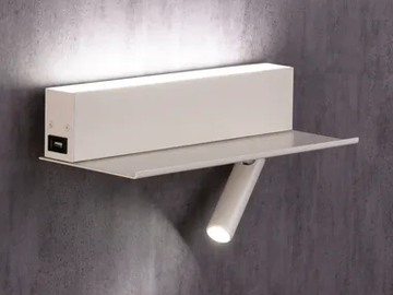 TI-ZAS - LED adjustable aluminium wall lamp with USB by Olé Lighting - view 2